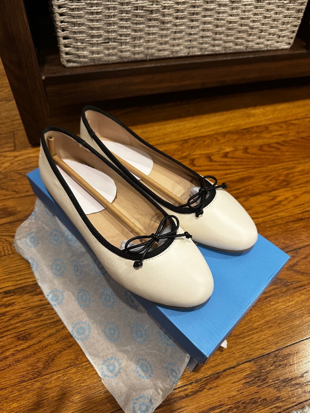 White Ballet Flats